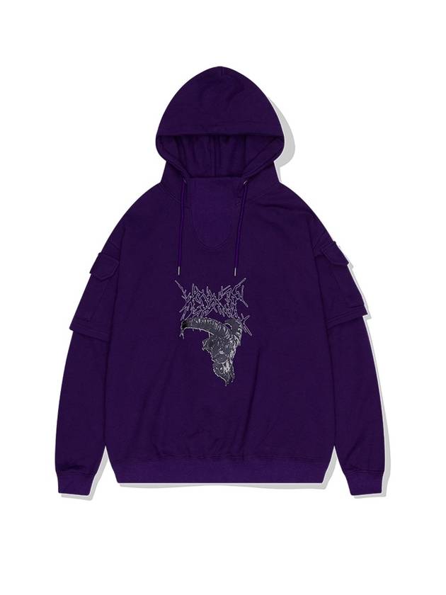 Half layered pocket hoodpurple - BATTRACT - BALAAN 2