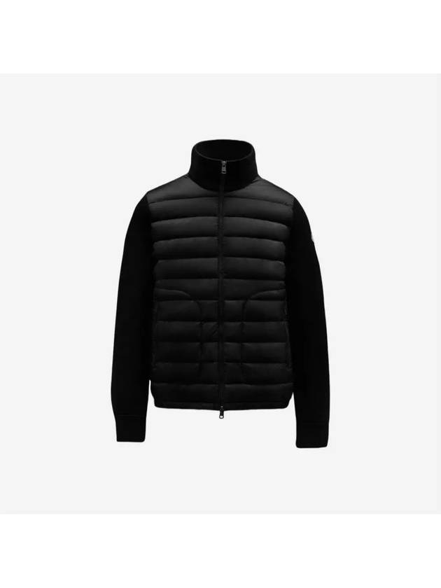 Padded Wool Zip-up Jacket Black - MONCLER - BALAAN 3