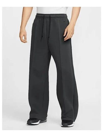 Tech Wide Leg Fleece Track Pants Anthracite - NIKE - BALAAN 2