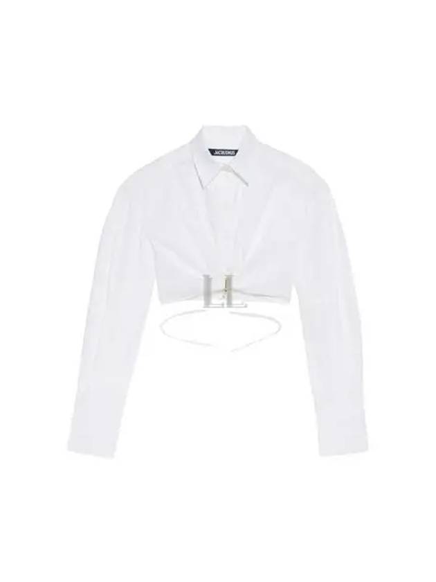 La Chemise Plidao Crop Shirt White - JACQUEMUS - BALAAN 2