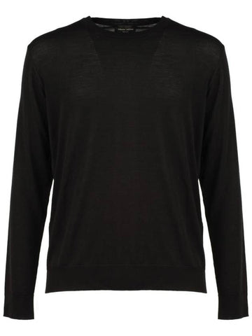 Roberto Collina Black Ultrafine Merino Wool Sweater - ROBERTO COLLINA - BALAAN 1