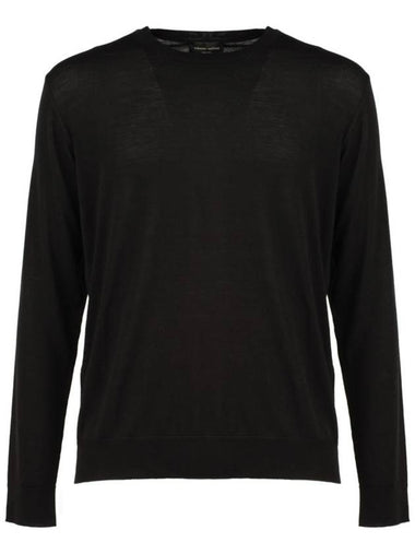 Roberto Collina Black Ultrafine Merino Wool Sweater - ROBERTO COLLINA - BALAAN 1