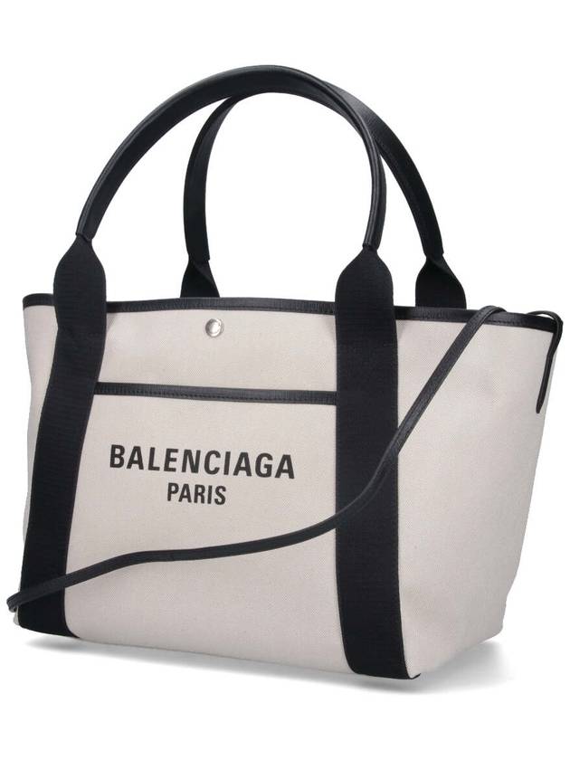 Women s Biarritz Medium Tote Bag Beige Black - BALENCIAGA - BALAAN 3