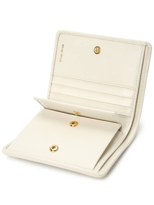 Matelasse Leather Half Wallet White - MIU MIU - BALAAN 7