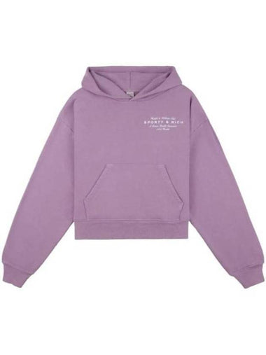 Hooded Sweatshirt WS070S410HS Free Soft Lavender White - SPORTY & RICH - BALAAN 1