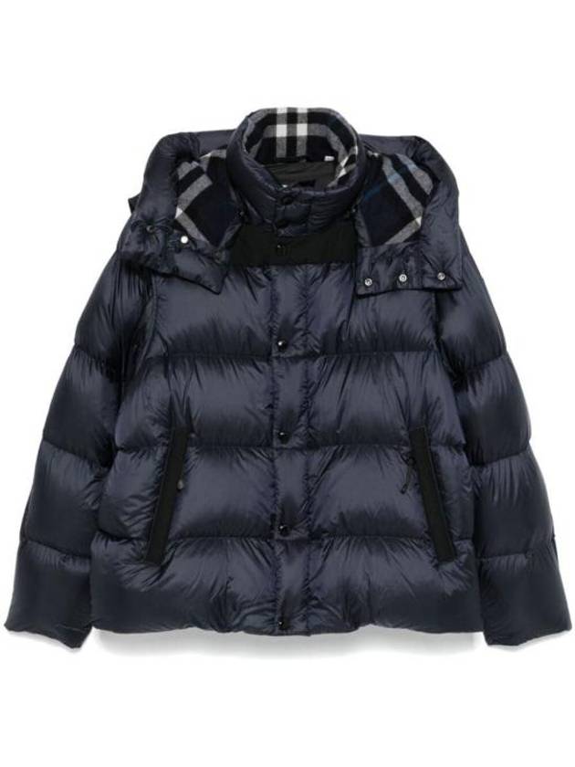 Hooded Nylon Down Padding Navy - BURBERRY - BALAAN 2