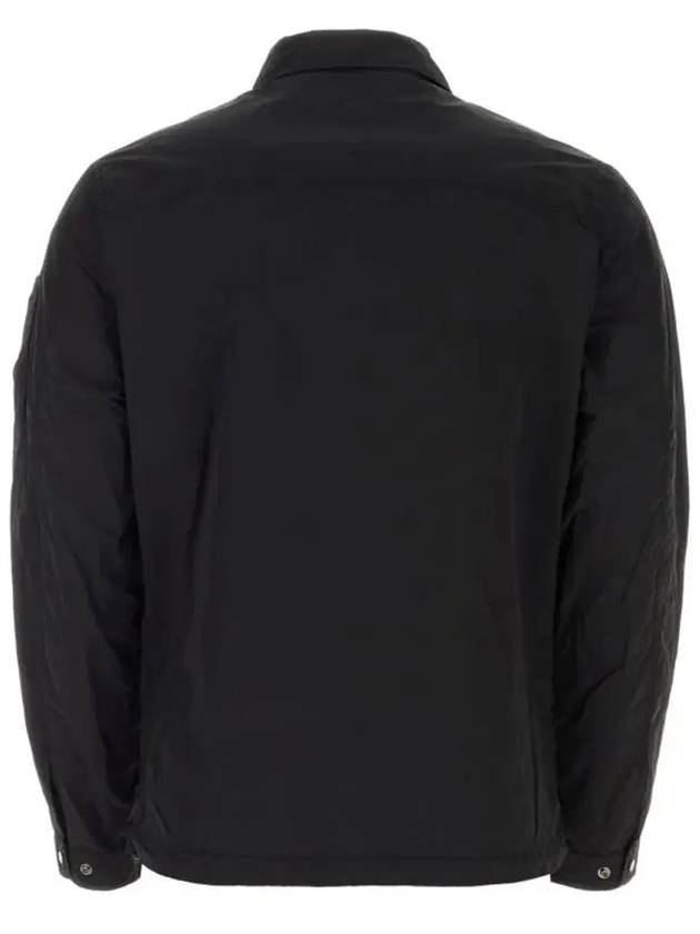 Lens Wappen Double Pocket Over Long Sleeve Shirt Black - CP COMPANY - BALAAN 4