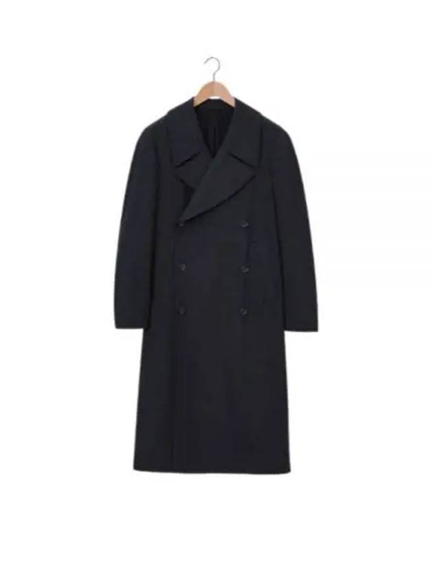 Soft Tailored Double Coat Blue Melange - LEMAIRE - BALAAN 2