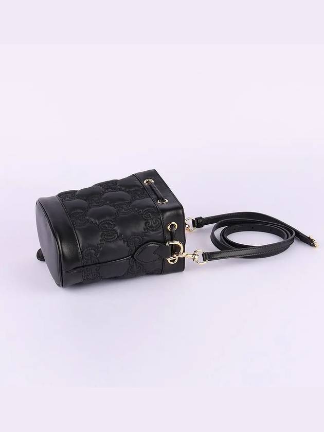 GG Matelasse Leather Bucket Bag Black - GUCCI - BALAAN 5