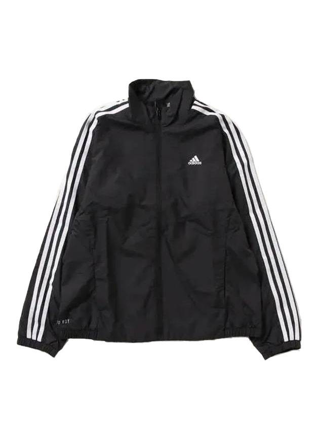 3 Stripes Logo Regular Fit Windbreaker Black - ADIDAS - BALAAN 1