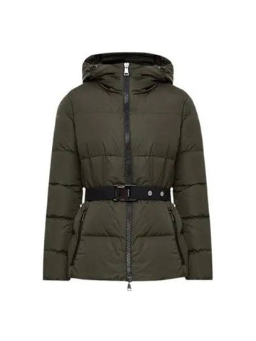 CARDONCELLE Cardoncell wappen patch belt hood padded khaki women 233355 - MONCLER - BALAAN 1