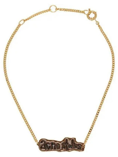 Logo Label Necklace Brown - ACNE STUDIOS - BALAAN 2