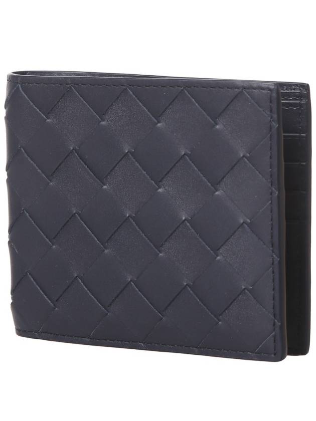 Intrecciato Leather Half Wallet Navy - BOTTEGA VENETA - BALAAN 3