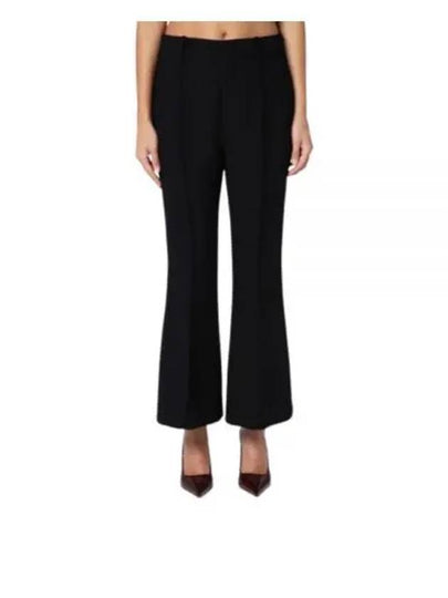 Veneta Flare High Waist Pants Black - BOTTEGA VENETA - BALAAN 2