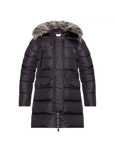 Women's Aphroti Silver Fox Fur Down Long Padding Black - MONCLER - BALAAN 1