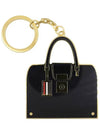 Mr Tom bag key holder black gold - THOM BROWNE - BALAAN.