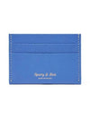 Logo Stamp Grained Leather Card Holder Ocean - SPORTY & RICH - BALAAN 1