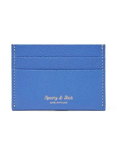 Logo Stamp Grained Leather Card Holder Ocean - SPORTY & RICH - BALAAN 2