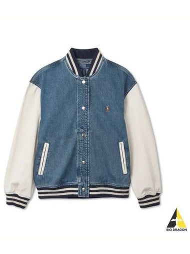 W logo flag bomber jacket blue - POLO RALPH LAUREN - BALAAN 1