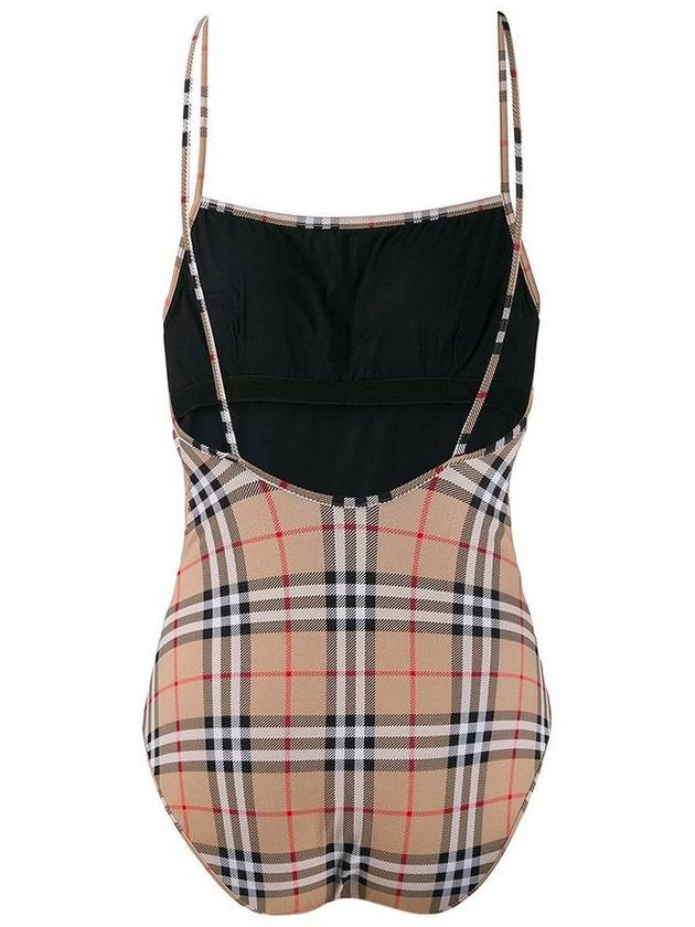 Women's Vintage Check One-Piece Swimsuit Beige - BURBERRY - BALAAN 6