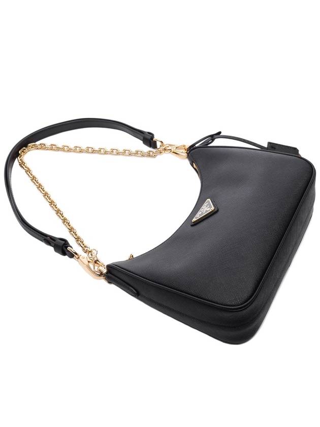 Re-Edition Saffiano Leather Mini Shoulder Bag Black - PRADA - BALAAN 6