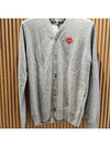 Men's Pixel Red Heart Cardigan Light Gray AZ-N084-051-2 - COMME DES GARCONS PLAY - BALAAN 2