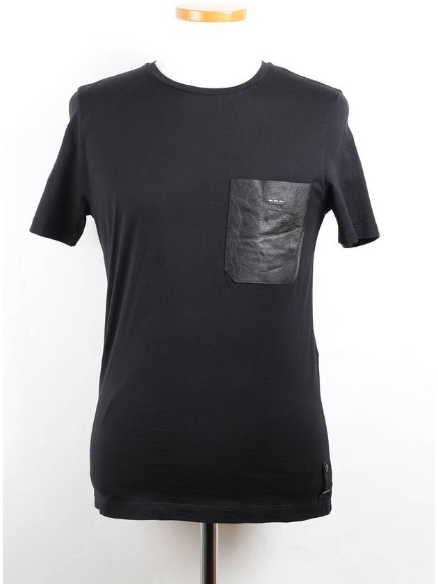 Leather pocket short sleeve t shirt 44 - FENDI - BALAAN 1