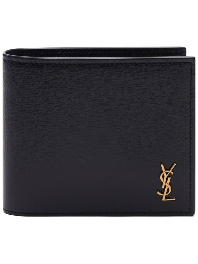 Tiny Monogram Half Wallet Black Gold - SAINT LAURENT - BALAAN 3