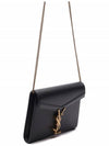 Cassandra Monogram Chain Shoulder Bag Black - SAINT LAURENT - BALAAN 4