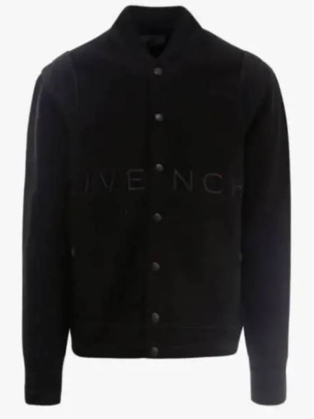 Embroidery Logo Wool Bomber Jacket Black - GIVENCHY - BALAAN 2