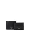 Logo Patch Leather Card Wallet Black - EMPORIO ARMANI - BALAAN 1