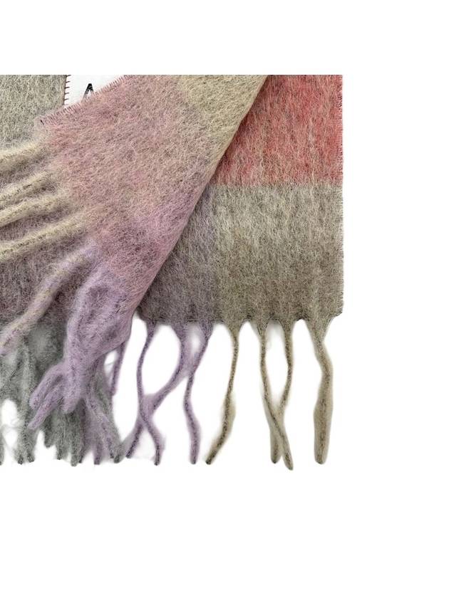 Check Mohair Muffler Fuchsia Lilac Pink - ACNE STUDIOS - BALAAN 3