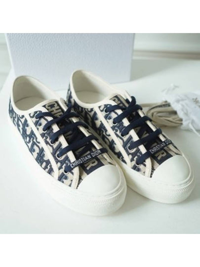 Walk'N'Dior Oblique Low Top Sneakers Navy - DIOR - BALAAN 2