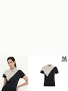 cotton block color scheme Y-collar short-sleeved T-shirt DD2WTS103BG - DUVIK - BALAAN 7