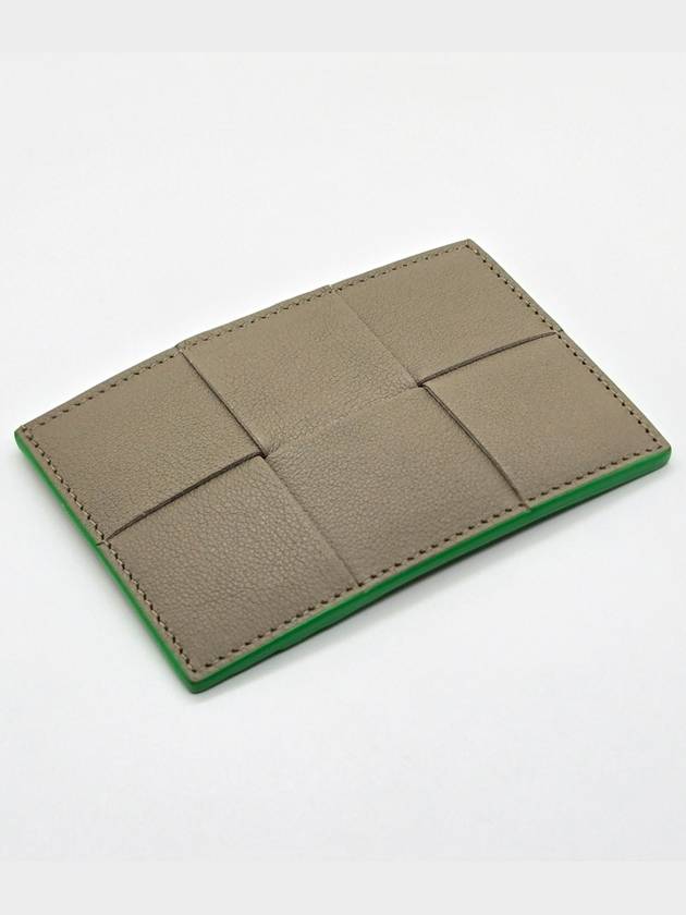 Green Line Intrecciato Cassette Card Wallet Taupe - BOTTEGA VENETA - BALAAN 4