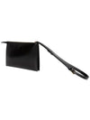 12th Anniversary Strap Leather Clutch Bag Black - JIL SANDER - BALAAN 4