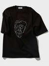 Face drawing embroidery short sleeve t shirt black - FFEFF STUDIO - BALAAN 3