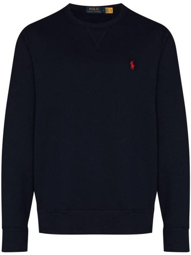 Embroidered Logo Pony Crew Neck Sweatshirt Navy - POLO RALPH LAUREN - BALAAN 2