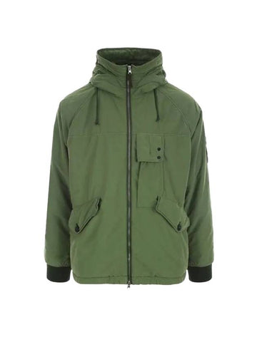 David Canvas Hooded Jacket Green - STONE ISLAND - BALAAN 1