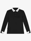 Drew Sleeve Variation Pique Collar T-shirt DM41LT33BLACK - DRUH GOLF - BALAAN 1