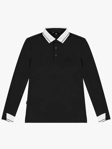 Drew Sleeve Variation Pique Collar T-shirt DM41LT33BLACK - DRUH GOLF - BALAAN 1