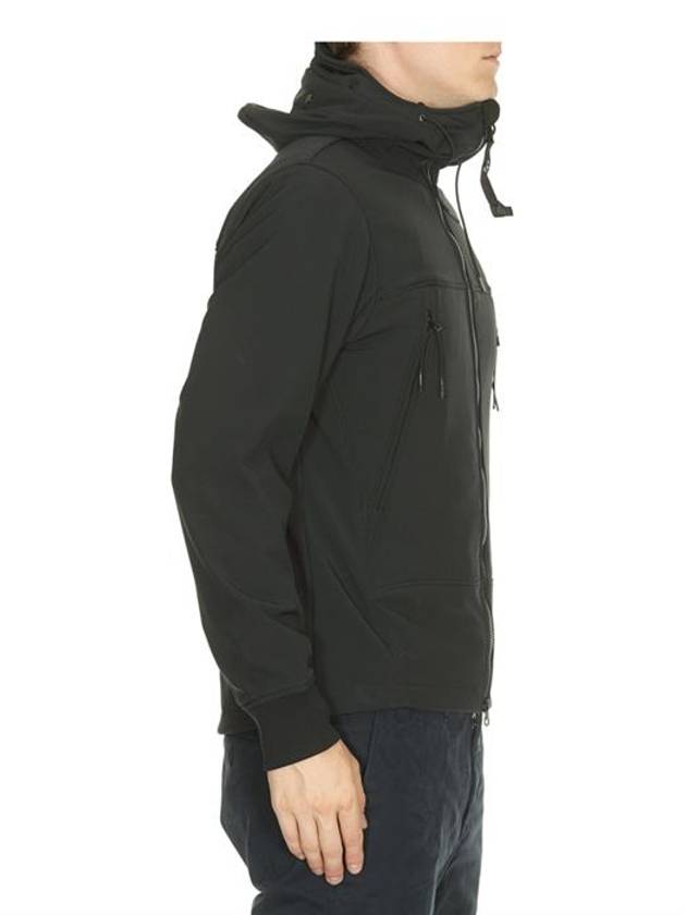 Zipper Goggles Hooded Jacket Black - CP COMPANY - BALAAN.