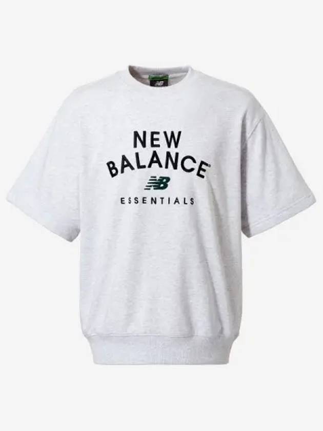 Uni Essential Shorts Sweatshirt 16 Light Gray - NEW BALANCE - BALAAN 1