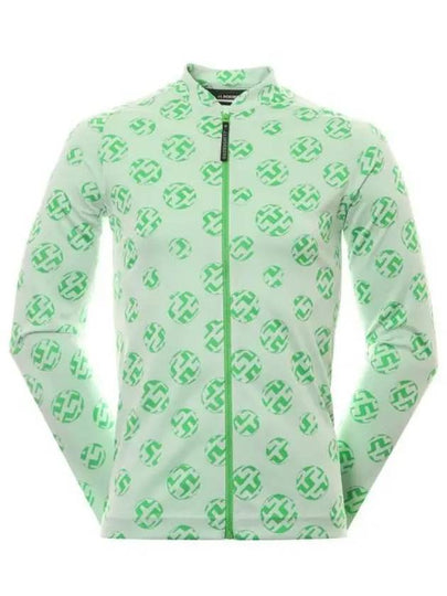 Patric Sphere Dot Jacquard Mid Layer Zip-Up Jacket Green White - J.LINDEBERG - BALAAN 2