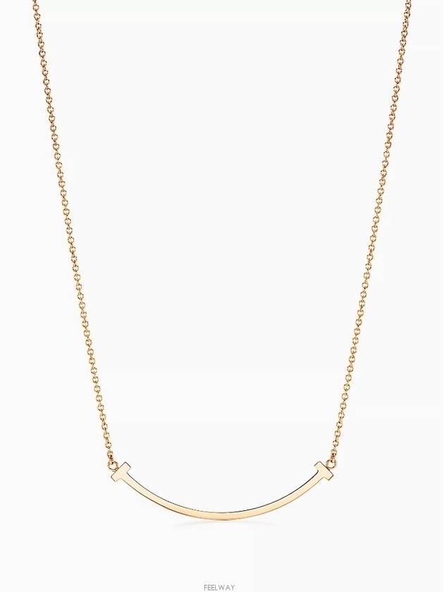 T Smile Small Necklace Gold - TIFFANY & CO. - BALAAN 5