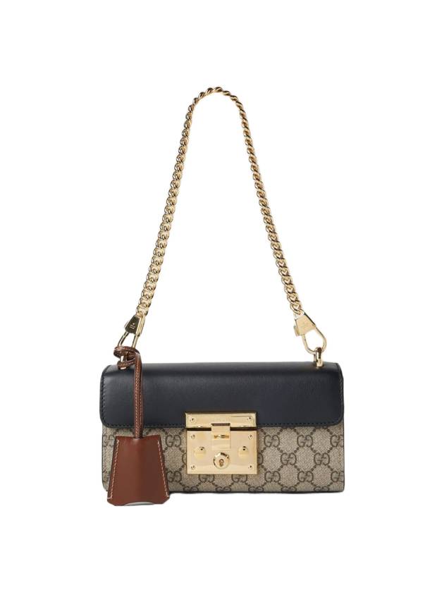 Padlock Small Shoulder Bag Black Beige - GUCCI - BALAAN 1