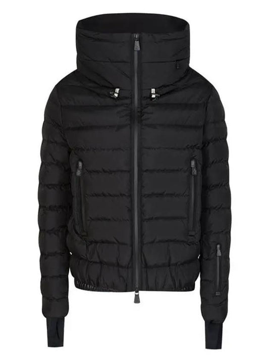 1A52400 5399E 999 VONNE Grenoble logo patch hooded down jacket black women's padding - MONCLER - BALAAN 2