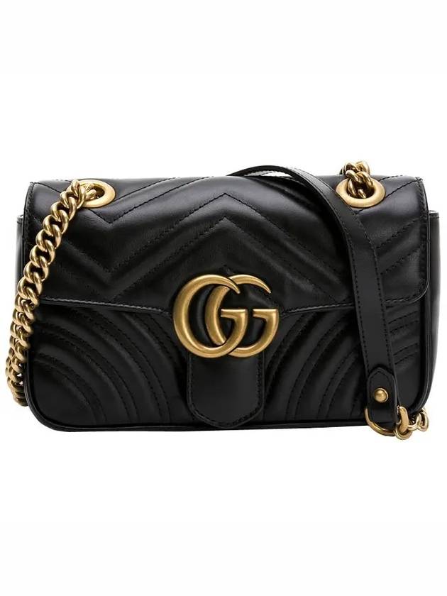 GG Marmont Matelasse Small Shoulder Bag Black - GUCCI - BALAAN 2