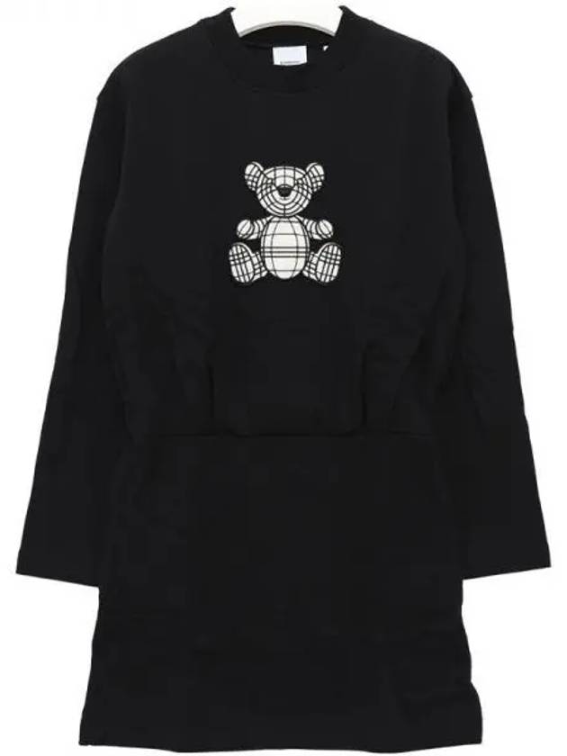 Kids Thomas Bear Long Sleeve Dress Black - BURBERRY - BALAAN 2