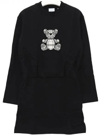 Kids Thomas Bear Long Sleeve Dress Black - BURBERRY - BALAAN 2